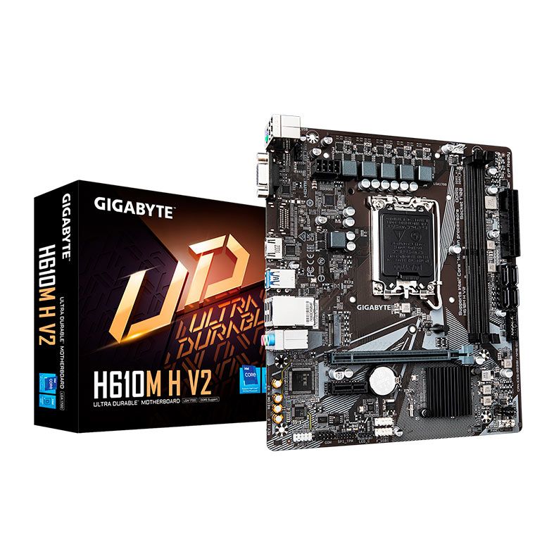 Placa Mae Gigabyte H610M H V2, DDR5, LGA 1700, M-ATX, Chipset Intel H610, H610M-H-V2