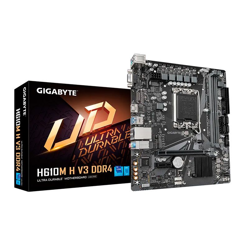 Placa Mae Gigabyte H610M H V3, DDR4, LGA 1700, M-ATX, Chipset Intel H610, H610M-H-V3