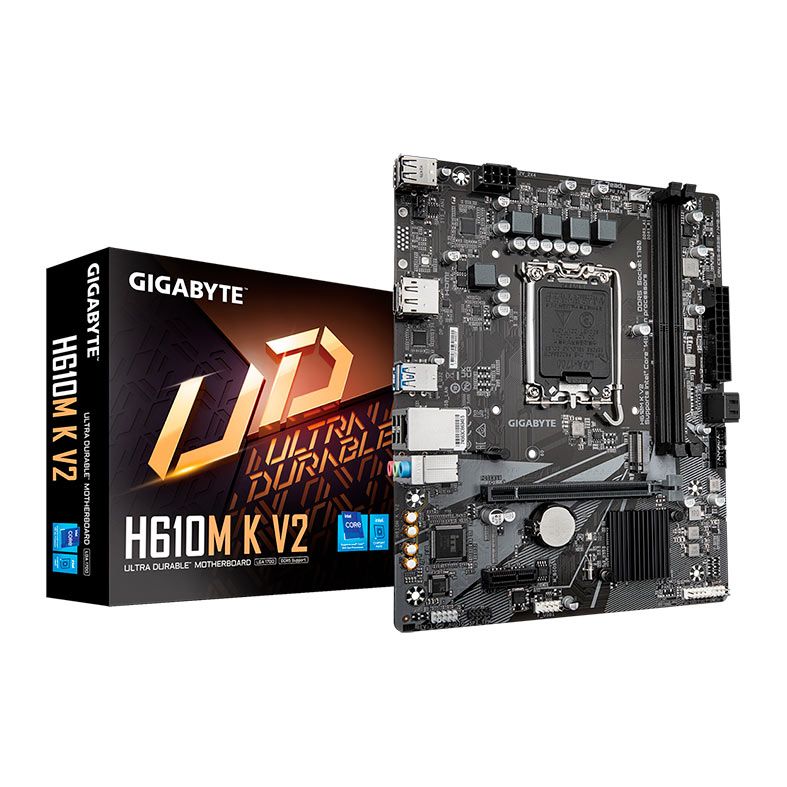 Placa Mae Gigabyte H610M K V2, DDR5, LGA1700, M-ATX, Chipset Intel H610, H610M-K-V2