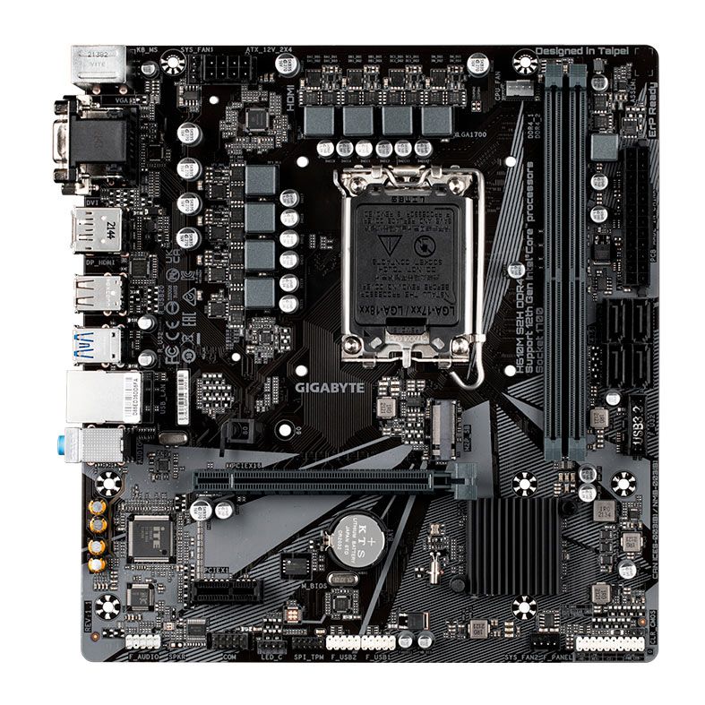 Placa Mae Gigabyte H610M S2H DDR4, Socket 1700, M-ATX, Chipset Intel H610, H610M-S2H-DDR4
