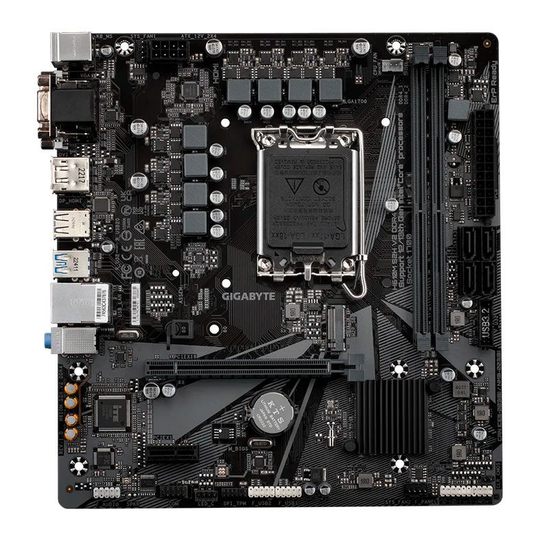 Placa Mae Gigabyte H610M S2H V2 DDR4, LGA 1700, M-ATX, Chipset Intel H610, H610M-S2H-V2-DDR4
