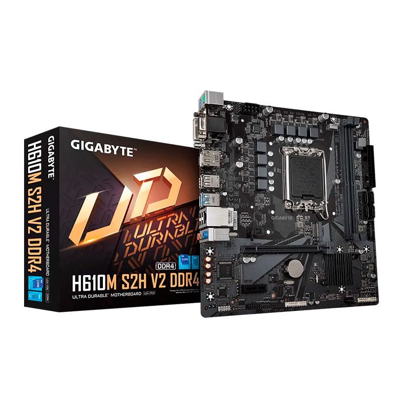 Placa Mae Gigabyte H610M S2H V2 DDR4, LGA 1700, M-ATX, Chipset Intel H610, H610M-S2H-V2-DDR4