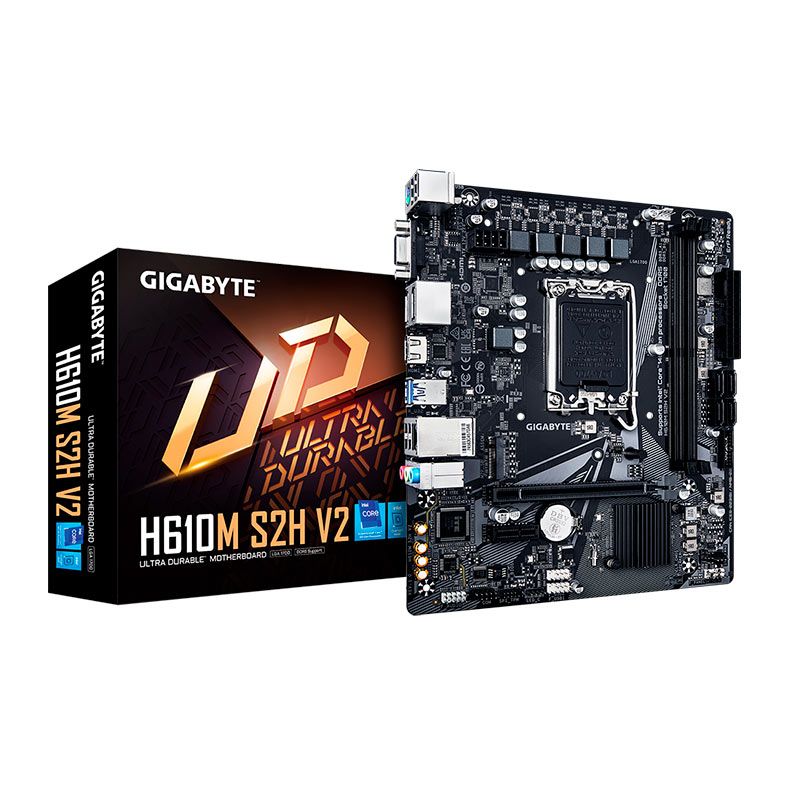 Placa Mae Gigabyte H610M S2H V2, DDR5, LGA 1700, M-ATX, Chipset Intel H610, H610M-S2H-V2
