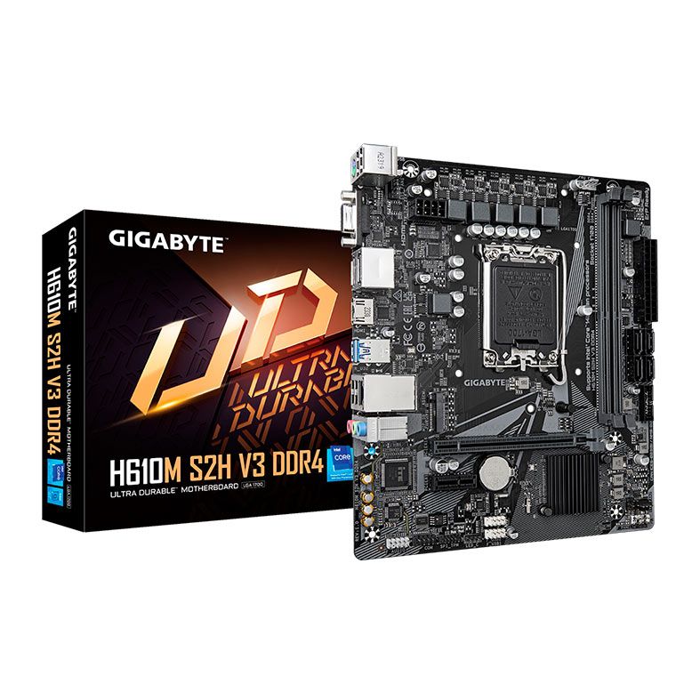 Placa Mae Gigabyte H610M S2H V3 DDR4, LGA1700, M-ATX, Chipset Intel H610, H610M-S2H-V3-DDR4