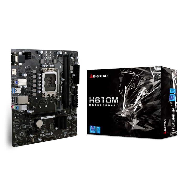 Placa Mae Biostar H610M, DDR4, LGA 1700, M-ATX, Chipset Intel H610, H610MHP