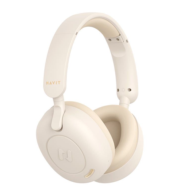 Headphone Havit H655BT, Drivers 40mm, Wireless, Bege, H655BT-BG