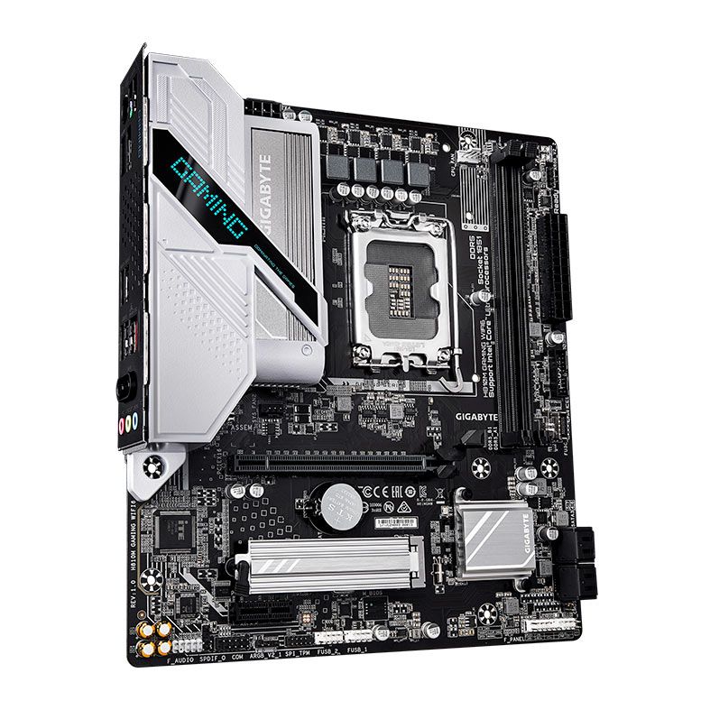 Placa Mae Gigabyte H810M Gaming WIFI6, DDR5, LGA1851, M-ATX, Chipset Intel H810M, H810M-GAMING-WIFI6