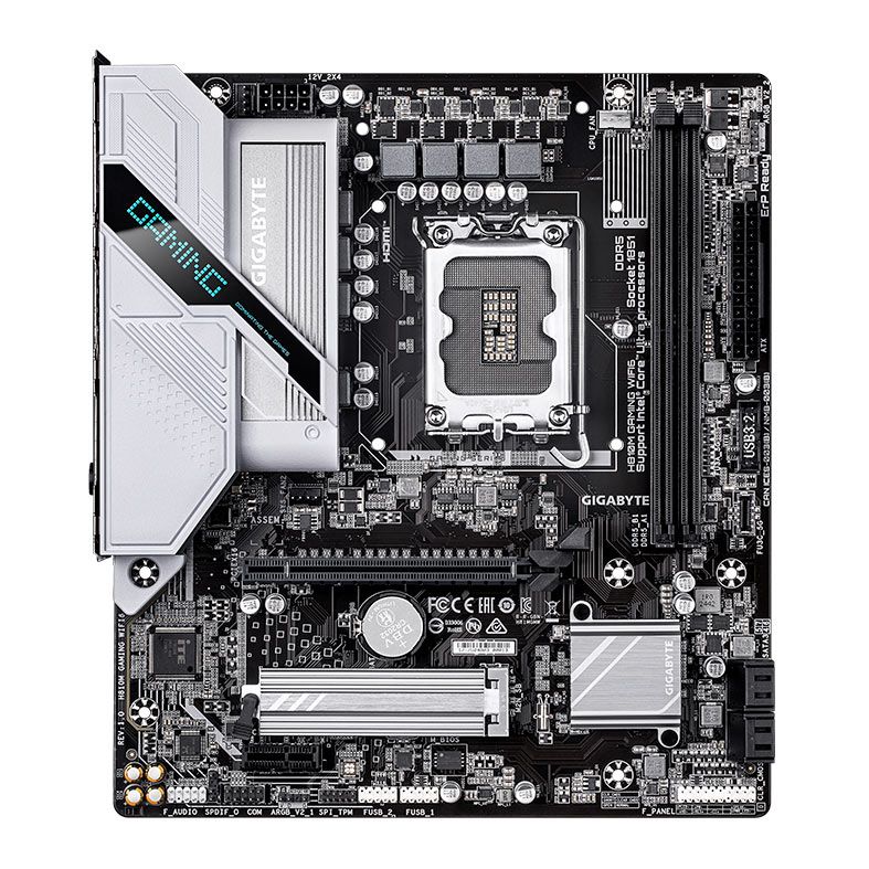 Placa Mae Gigabyte H810M Gaming WIFI6, DDR5, LGA1851, M-ATX, Chipset Intel H810M, H810M-GAMING-WIFI6
