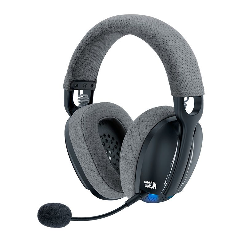 Headset Gamer Redragon Skuld Pro, Led Azul, Bluetooth, Drivers 40mm, Preto, H878BG