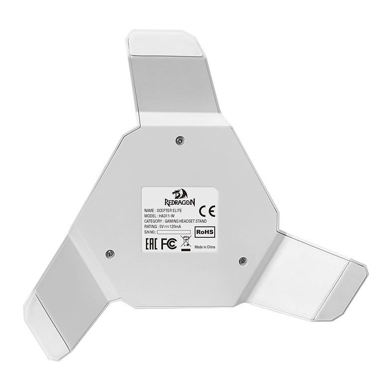 Suporte Para Headset Redragon Scepter Elite, RGB, Branco, HA311-W