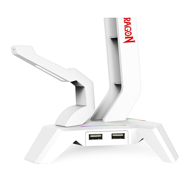 Suporte Para Headset Redragon Scepter Elite, RGB, Branco, HA311-W