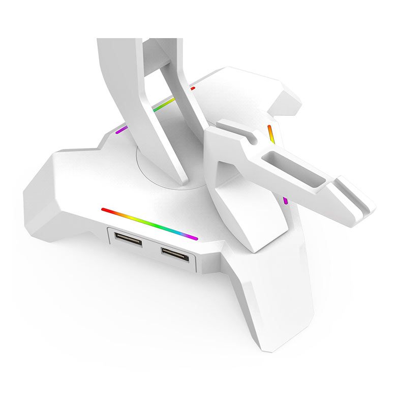 Suporte Para Headset Redragon Scepter Elite, RGB, Branco, HA311-W