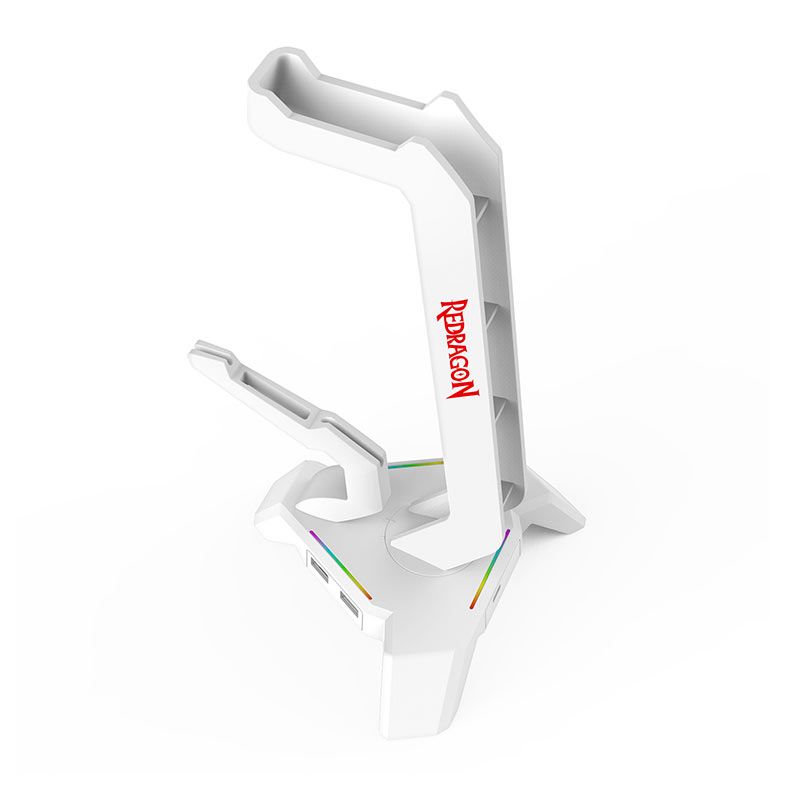 Suporte Para Headset Redragon Scepter Elite, RGB, Branco, HA311-W