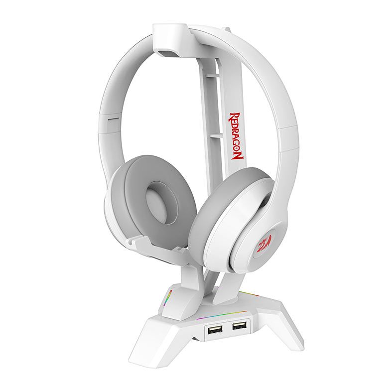 Suporte Para Headset Redragon Scepter Elite, RGB, Branco, HA311-W