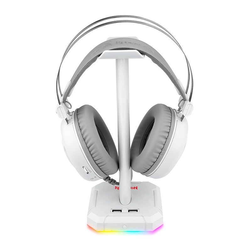 Suporte Para Headset Redragon Scepter, RGB, Branco, HA312-W