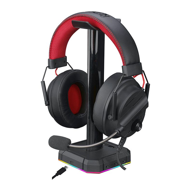 Suporte Para Headset Redragon Scepter, RGB, Preto, HA312