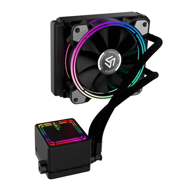 Water Cooler Alseye Halo H120 4.0, Rainbow, 120mm, Preto, HALO-H120-4.0
