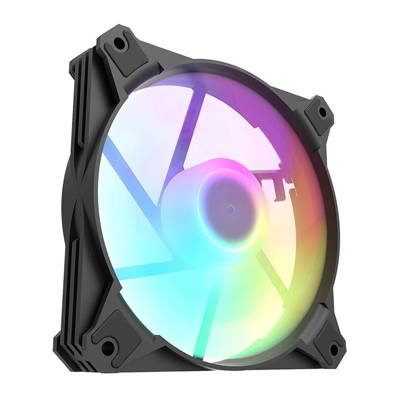 Kit Ventoinhas Motospeed Hyrax HCL603 3IN1 3x120mm RGB Preto, HCL603B