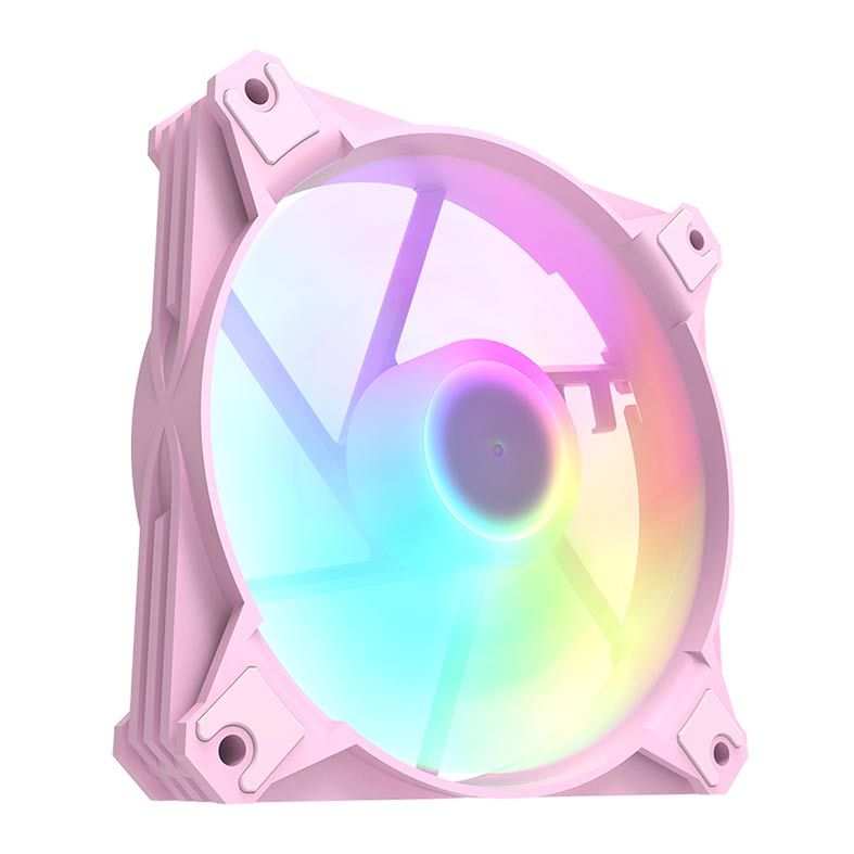 Kit Ventoinhas Motospeed Hyrax HCL603 3IN1 3x120mm RGB Rosa, HCL603P