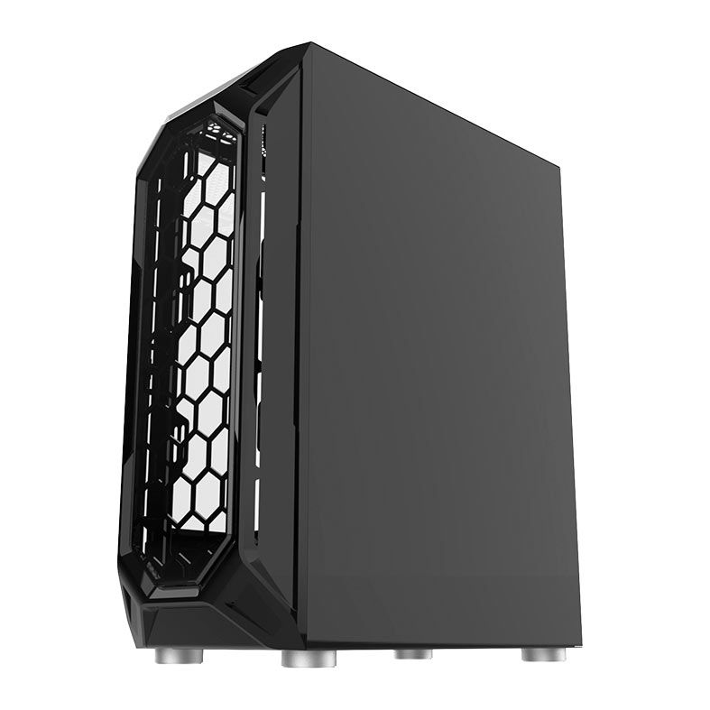 Gabinete Gamer Alseye Heir, Mid-Tower, Lateral de Vidro, Preto, HEIR-BK
