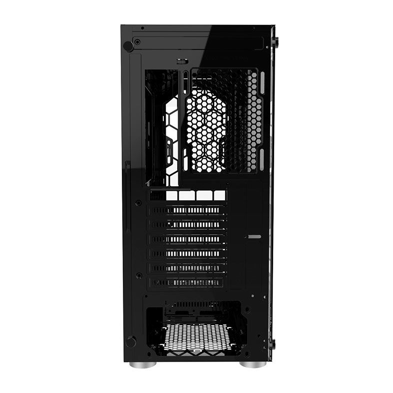 Gabinete Gamer Alseye Heir, Mid-Tower, Lateral de Vidro, Preto, HEIR-BK
