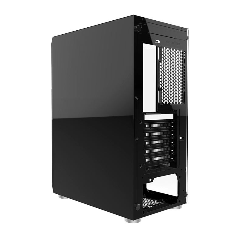 Gabinete Gamer Alseye Heir Mid Tower Lateral De Vidro Preto Heir Bk