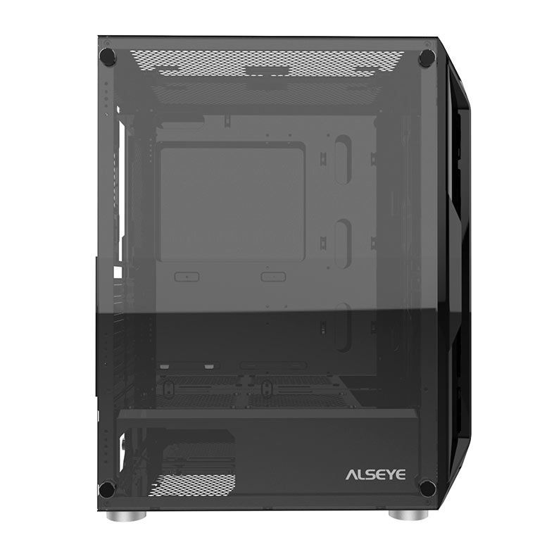 Gabinete Gamer Alseye Heir, Mid-Tower, Lateral de Vidro, Preto, HEIR-BK