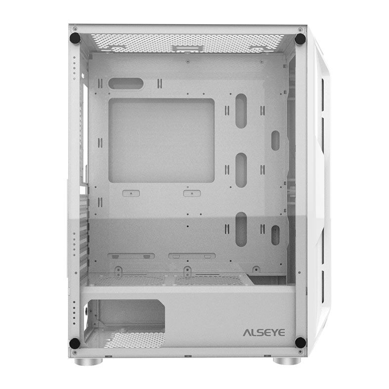 Gabinete Gamer Alseye Heir, Mid-Tower, Lateral de Vidro, Branco, HEIR-WH
