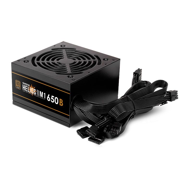 Fonte Gamdias Helios M1-650B, 650W, 80 Plus Bronze, Preto, HELIOS-M1-650B
