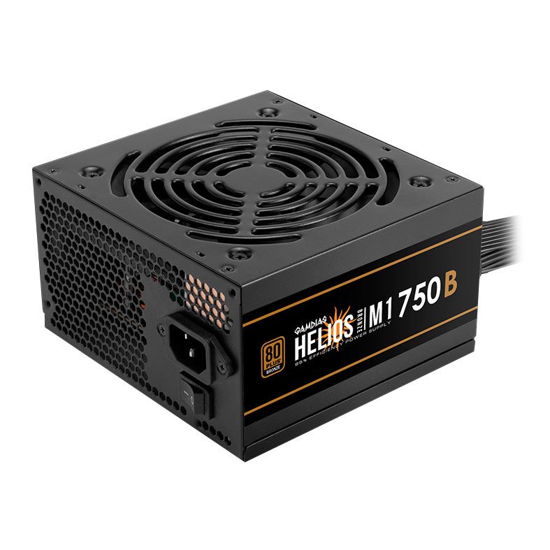 Fonte Gamdias Helios M1-750B, 750W, 80 Plus Bronze, Preto, HELIOS-M1-750B