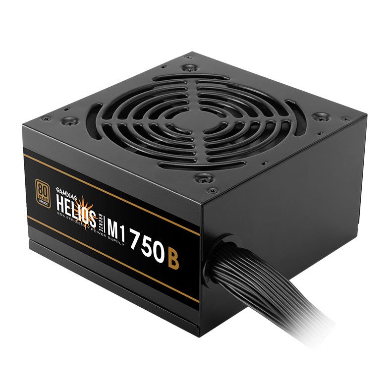Fonte Gamdias Helios M1-750B, 750W, 80 Plus Bronze, Preto, HELIOS-M1-750B
