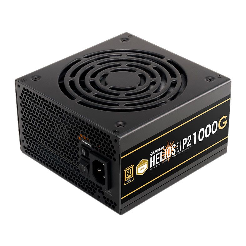 Fonte Gamdias Helios P2-1000G, 1000W, Full Modular, ATX 3.0, PCIe 5.0, 80 Plus Gold, Preto, HELIOS-P2-1000G