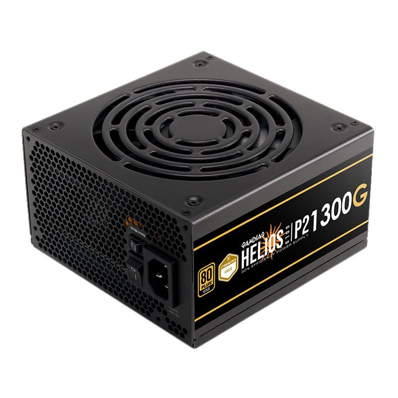 Fonte Gamdias Helios P2-1300G, 1300W, ATX 3.0, PCIe 5.0, 80 Plus Gold, Preto, HELIOS-P2-1300G