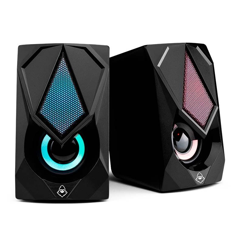 Caixa de Som Mancer Helm RGB Rainbow 2x3W, MCR-HMT-RB01