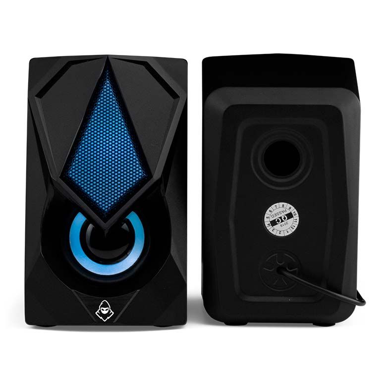 Caixa de Som Mancer Helm RGB Rainbow 2x3W, MCR-HMT-RB01