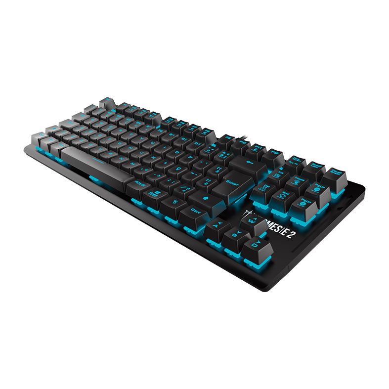 Teclado Mecanico Gamer Gamdias Hermes E2, Led Azul, ABNT2, Switch Azul, Preto, HERMES E2 BLUE BR BLUE