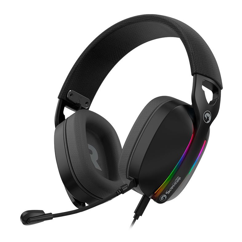 OPENBOX Headset Gamer Marvo Pulz 70S, RGB, 7.1 Surround, Drivers 40mm, Preto, HG9086-BK