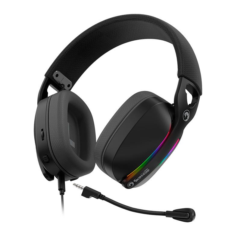 OPENBOX Headset Gamer Marvo Pulz 70S, RGB, 7.1 Surround, Drivers 40mm, Preto, HG9086-BK