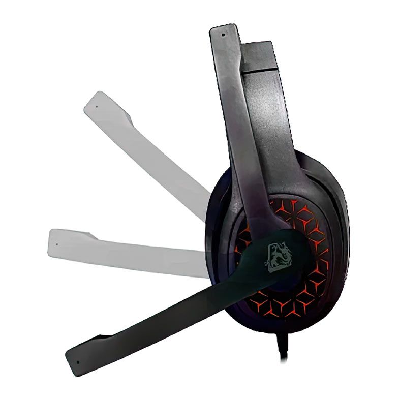 Headset ELG EMPEROR, Driver 40mm, Preto e Vermelho, HGE01