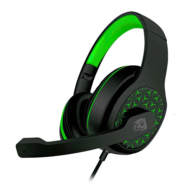 Headset ELG EMPEROR, Driver 40mm, Preto e Verde, HGE02
