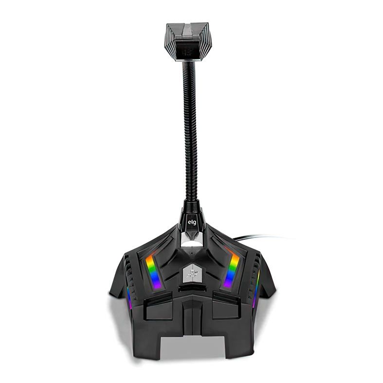 Microfone ELG OGON, RGB, USB, Preto, HGON