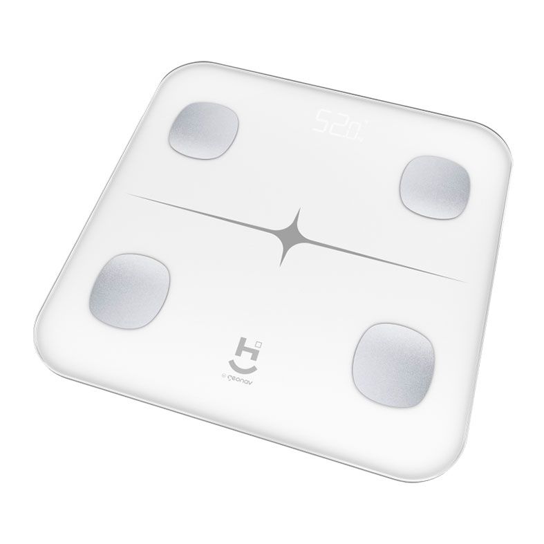 Balanca Inteligente Com Bioimpedancia Geonav, Bluetooth, Ate 180Kg, Branca, HISAUBA