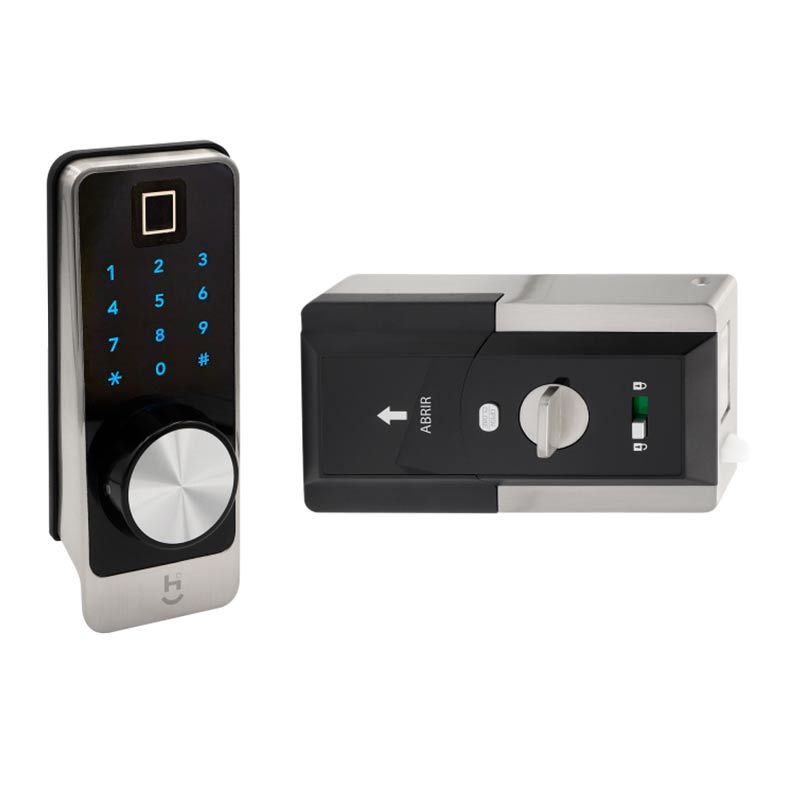 Fechadura Geonav Biométrica Inteligente Wi-Fi Preto, HISLFD10B