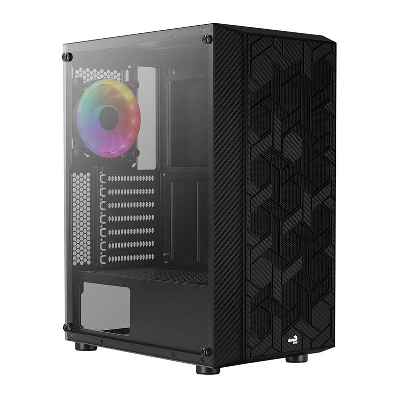 Gabinete AeroCool Hive Vidro Temp Preto, HIVE-G-BK-v3