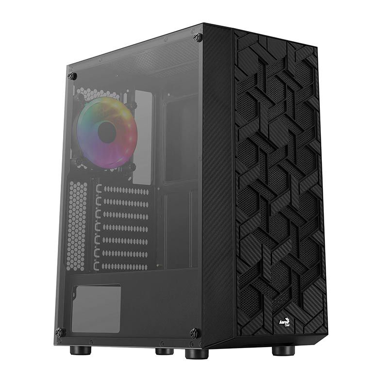 Gabinete AeroCool Hive Vidro Temp Preto, HIVE-G-BK-v3