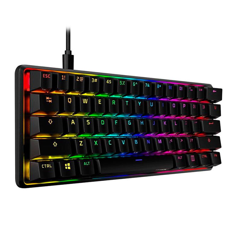 Teclado Mecanico Gamer HyperX Alloy Origins 60, RGB, US, Switch Vermelho, Preto, HKBO1S-RB-US/G