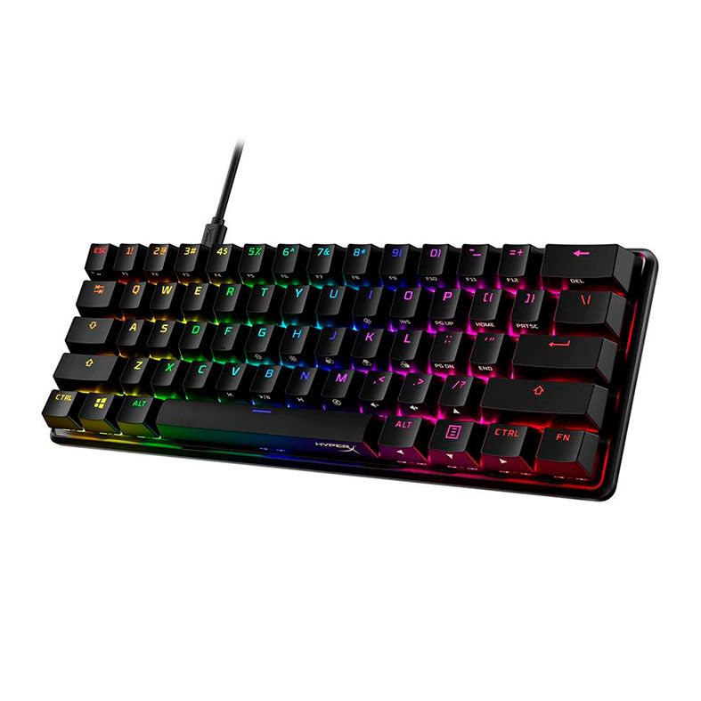 Teclado Mecanico Gamer HyperX Alloy Origins 60, RGB, US, Switch Vermelho, Preto, HKBO1S-RB-US/G