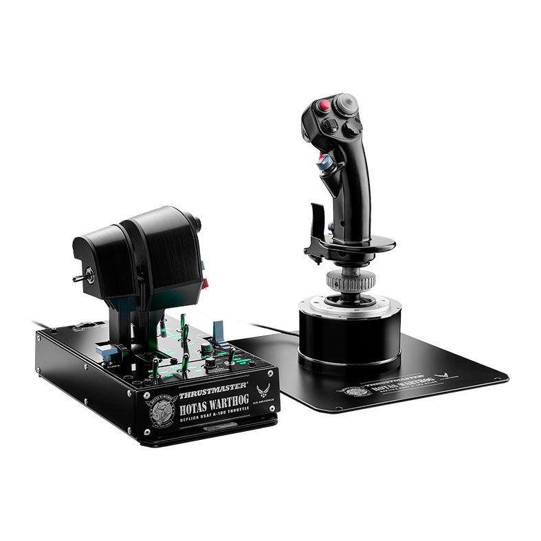 Controle de Simulacao Com Manete e Stick Thrustmaster Hotas Warthog, Preto, HOTAS-WARTHOG