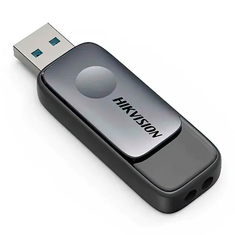 Pen Drive Hikvision M210S, 128GB, USB 3.2, Preto e Cinza, HS-USB-M210S-128G