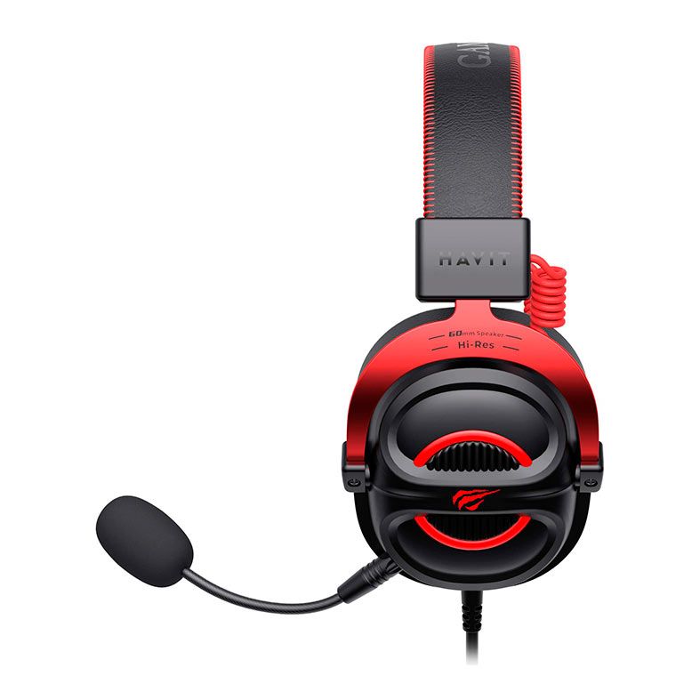 Headset Gamer Havit H2002E Pro, Drivers 60mm, Preto e Vermelho, HVGMH-H2002E-PRO-BR